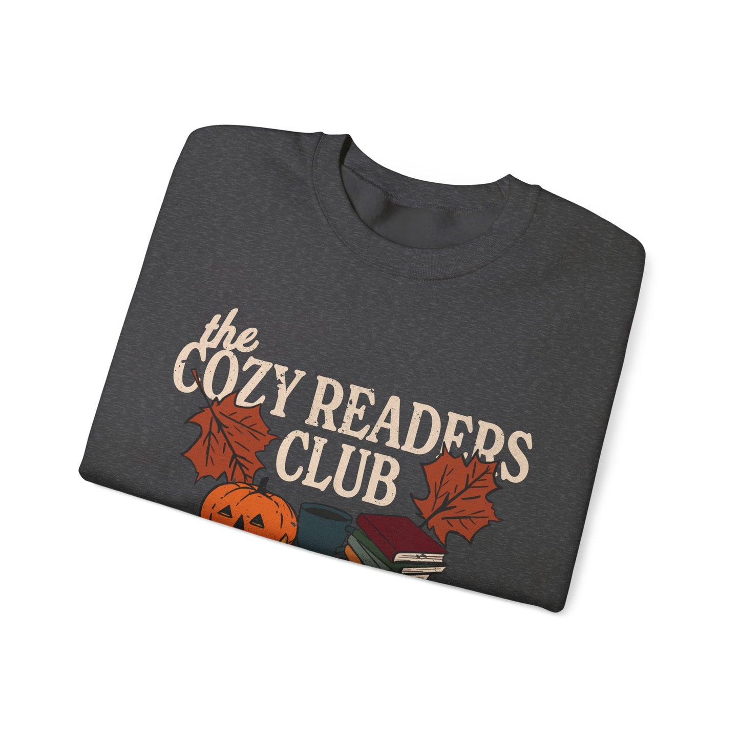 Cozy Readers Club Fall Bookish Crewneck Sweatshirt, Fall and Winter Gift for Book Lovers and Readers
