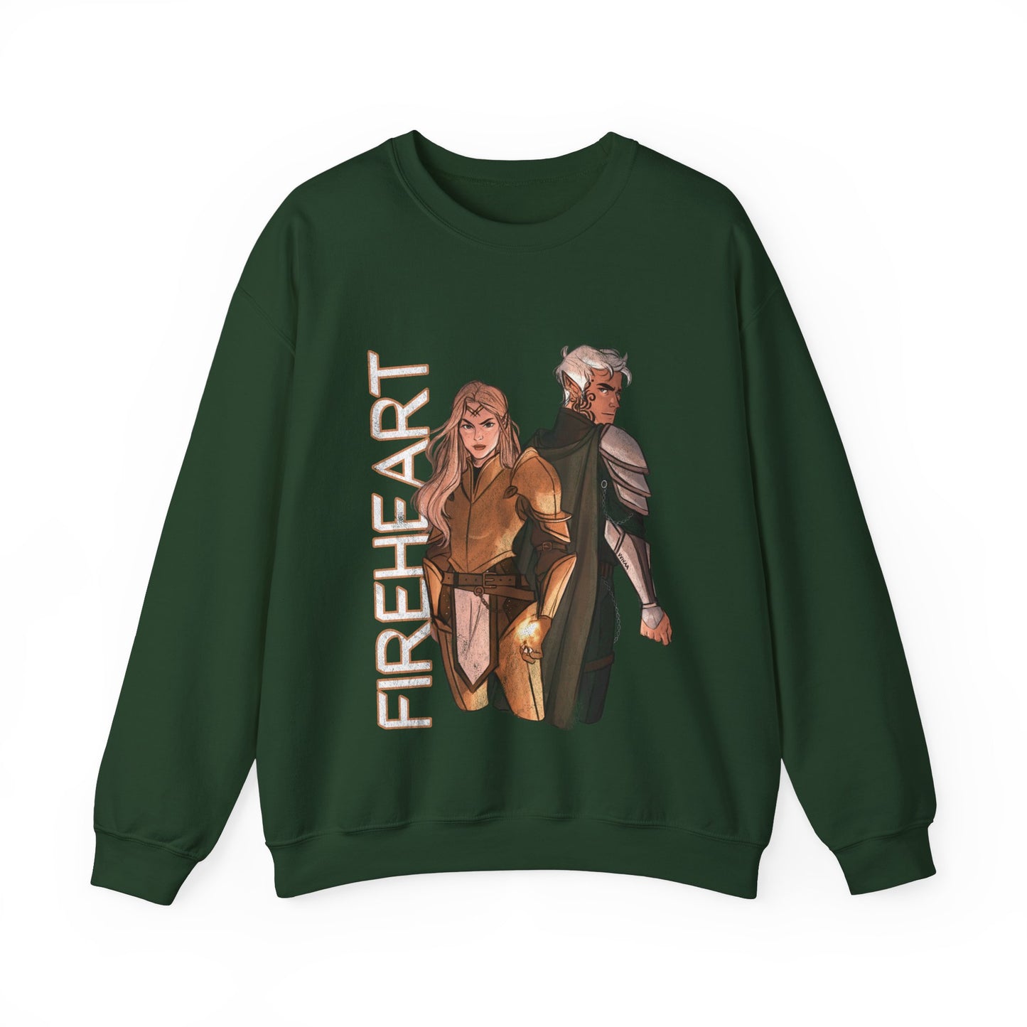Throne of Glass Crewneck - Aelin and Rowan | Fireheart | Sarah J Maas Officially Licensed Sweatshirt | Bookish Merch | ACOTAR Merch