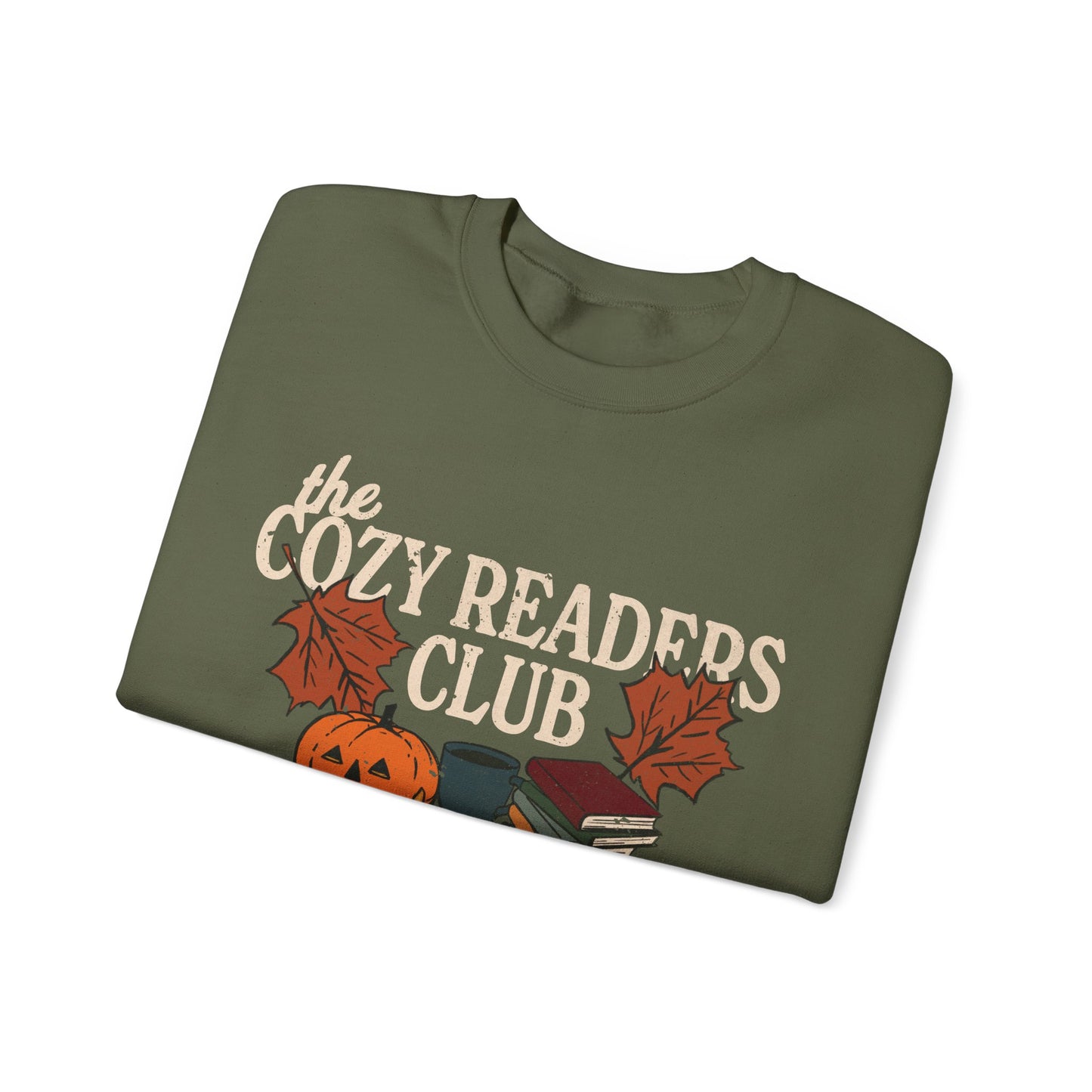Cozy Readers Club Fall Bookish Crewneck Sweatshirt, Fall and Winter Gift for Book Lovers and Readers
