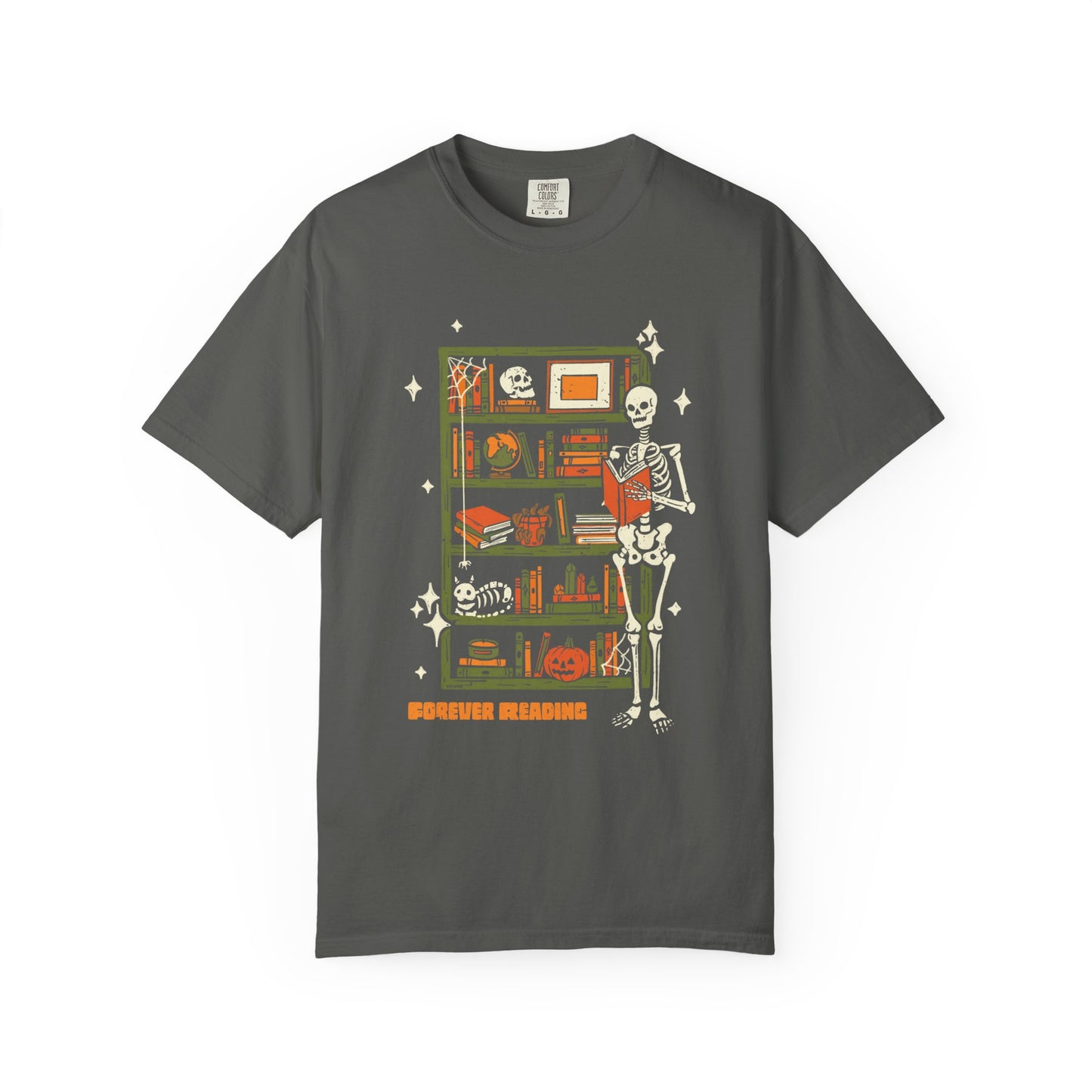 Forever Reading Comfort Colors® Fall Bookish Shirt, Halloween Gift for Book Lovers and Readers
