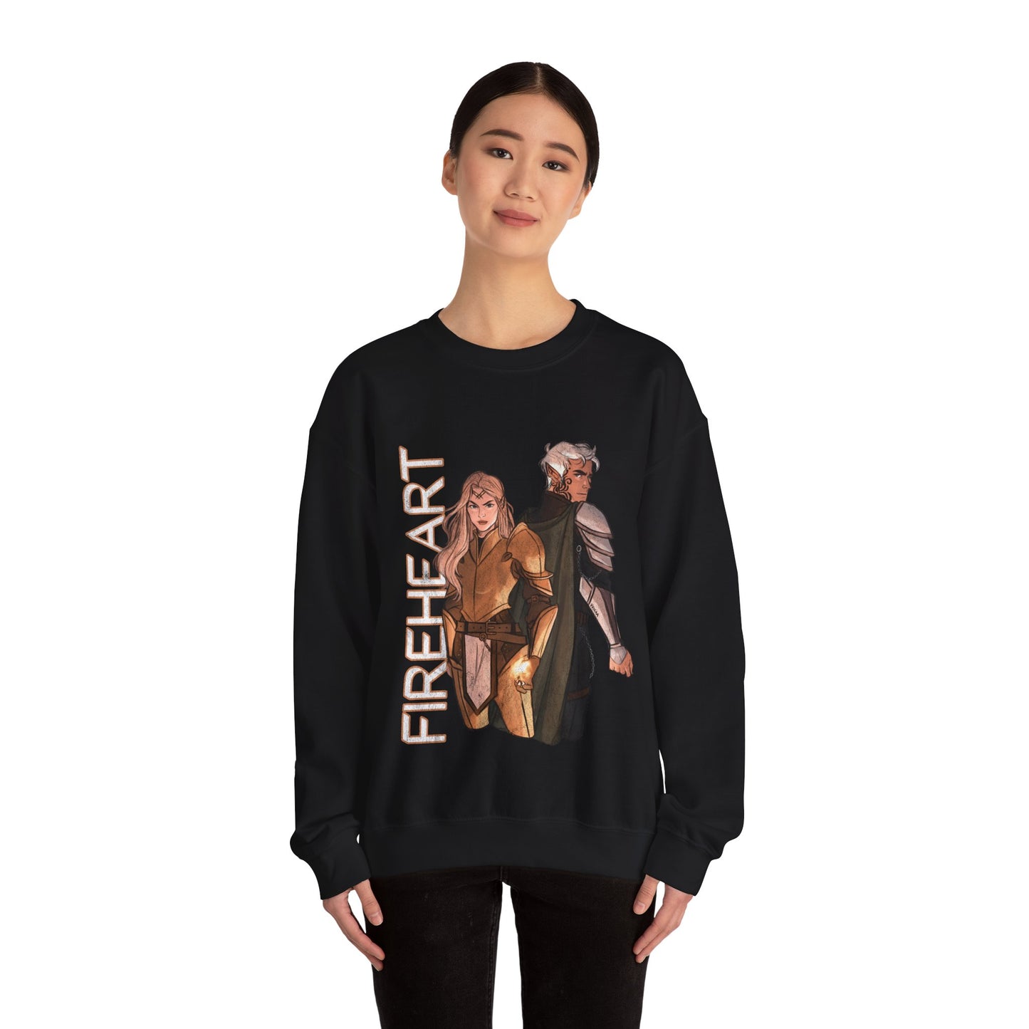 Throne of Glass Crewneck - Aelin and Rowan | Fireheart | Sarah J Maas Officially Licensed Sweatshirt | Bookish Merch | ACOTAR Merch