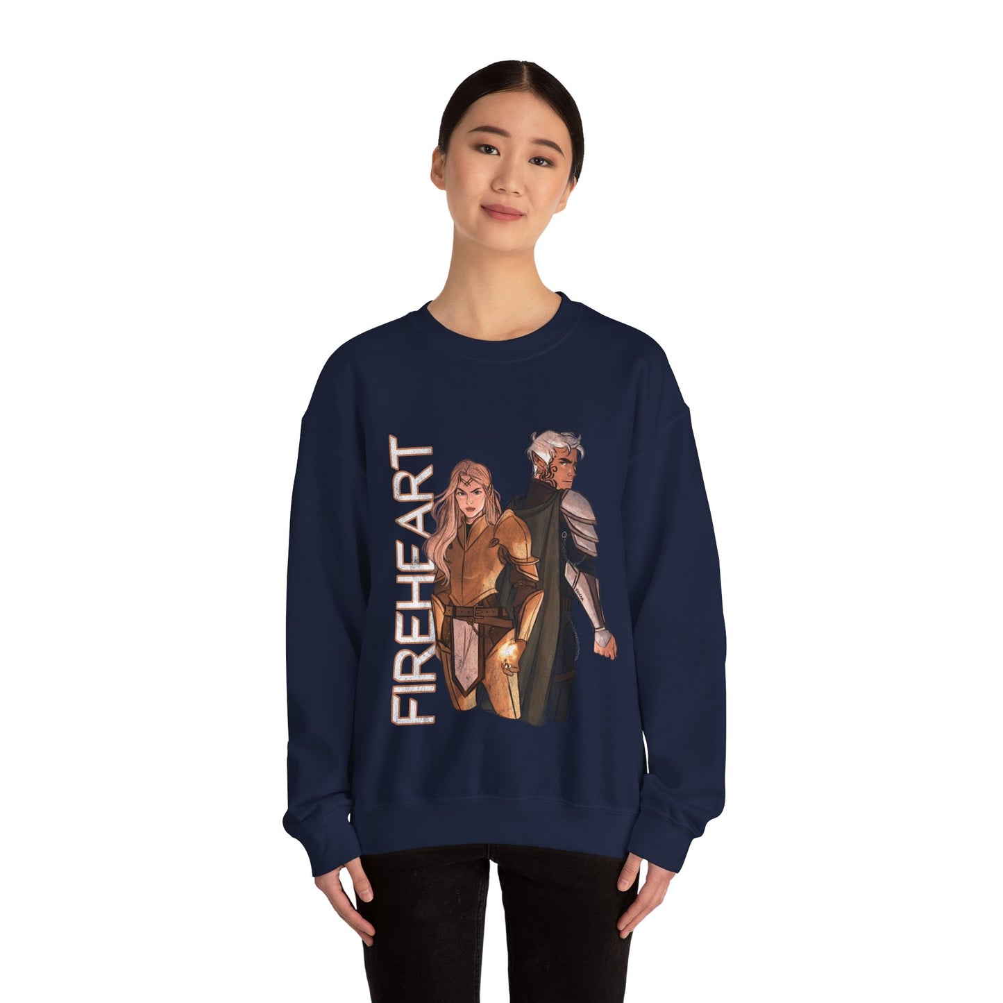 Throne of Glass Crewneck - Aelin and Rowan | Fireheart | Sarah J Maas Officially Licensed Sweatshirt | Bookish Merch | ACOTAR Merch