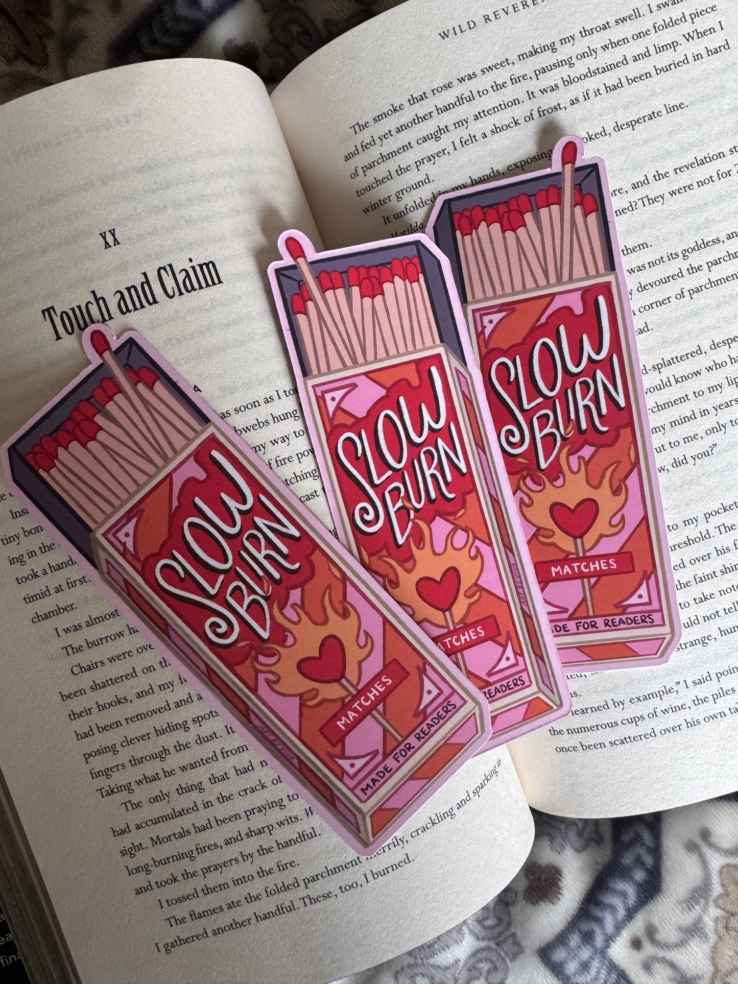 Slow Burn Matches Soft Matte Die-Cut Bookmark