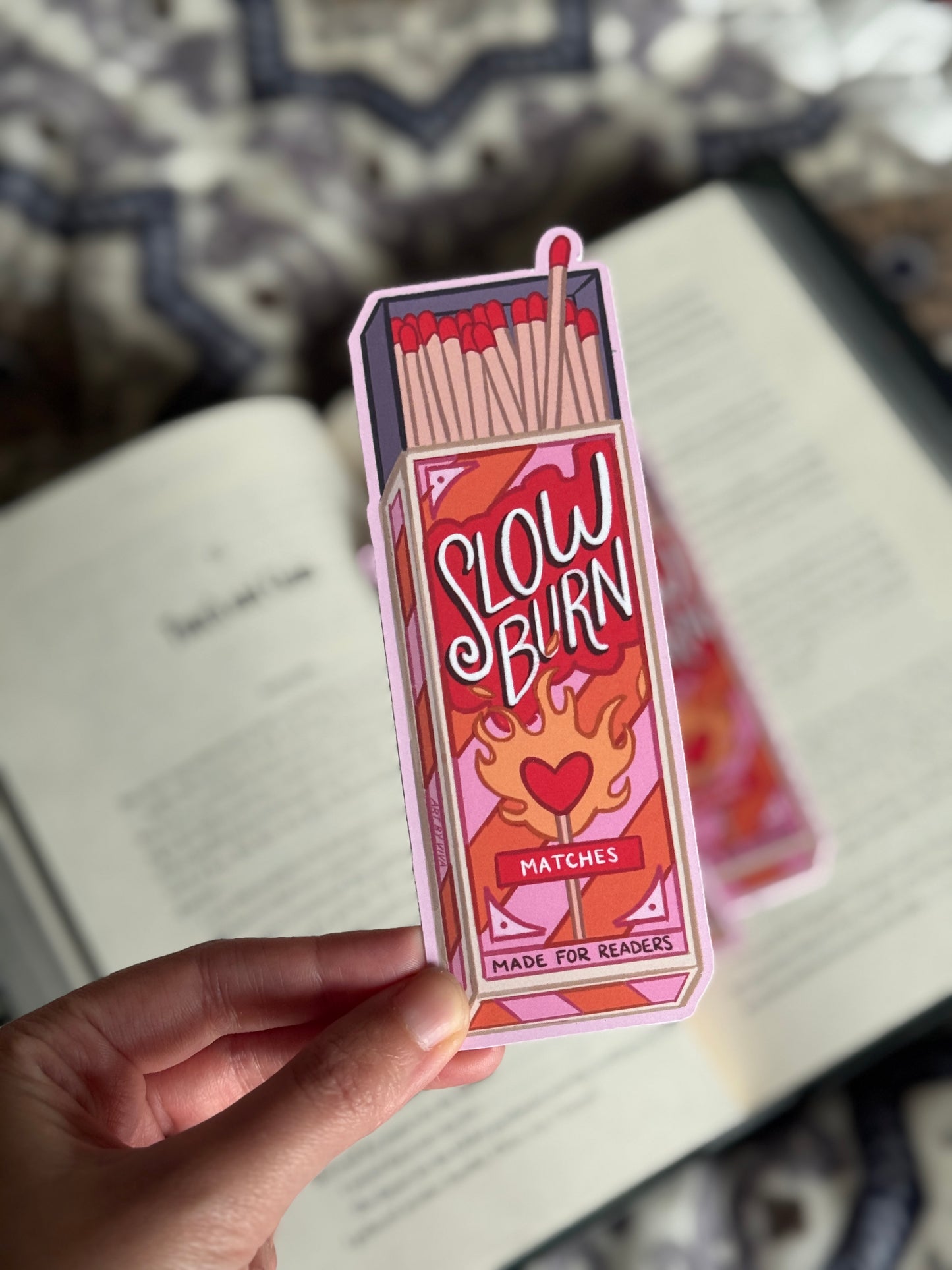 Slow Burn Matches Soft Matte Die-Cut Bookmark