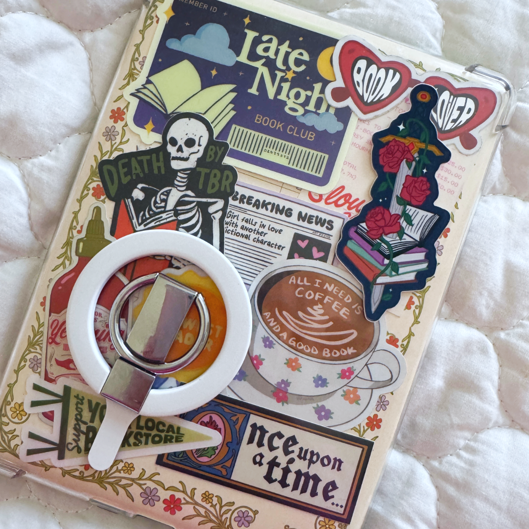 Fantasy Floral Sword Bookish Sticker, Book Stickers for Kindle