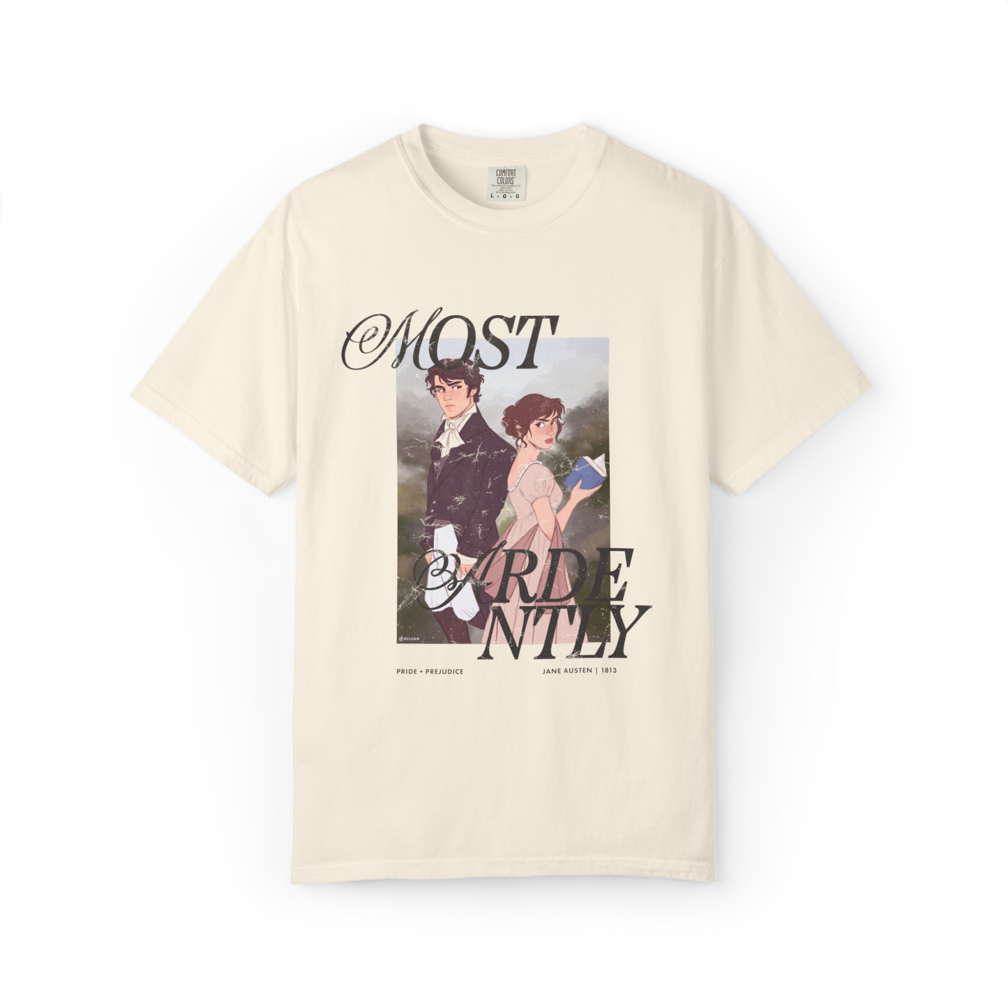 Pride and Prejudice - COMFORT COLORS Graphic Tee | Elizabeth Bennet & Mr. Darcy, Jane Austen, Bookish Merch