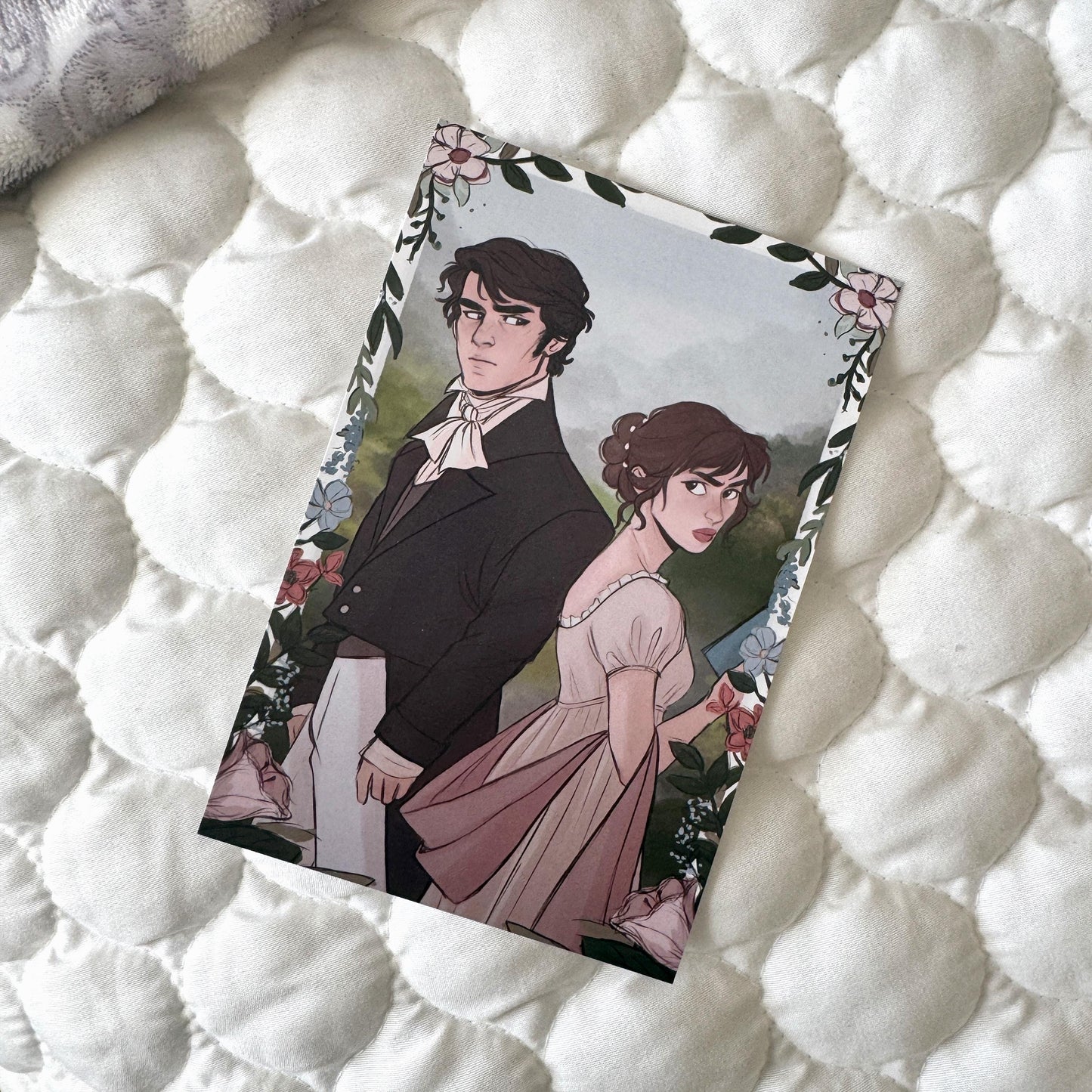 Pride and Prejudice 4x6 Art Print – Elizabeth Bennet & Mr. Darcy – Jane Austen Wall Decor