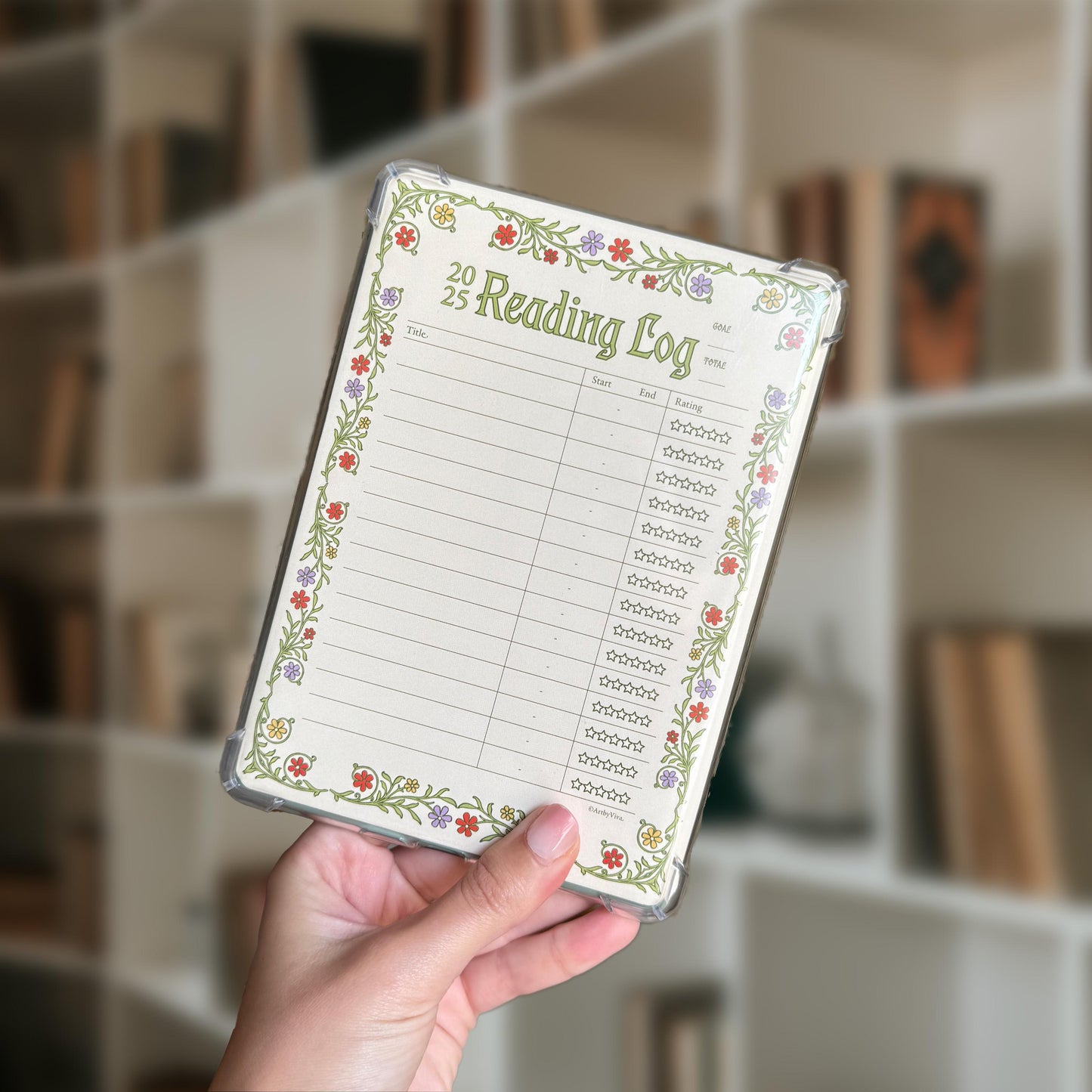 2025 Reading Log Kindle Insert - Kindle Paperwhite 11th Gen Insert Book Tracker - Front and Back
