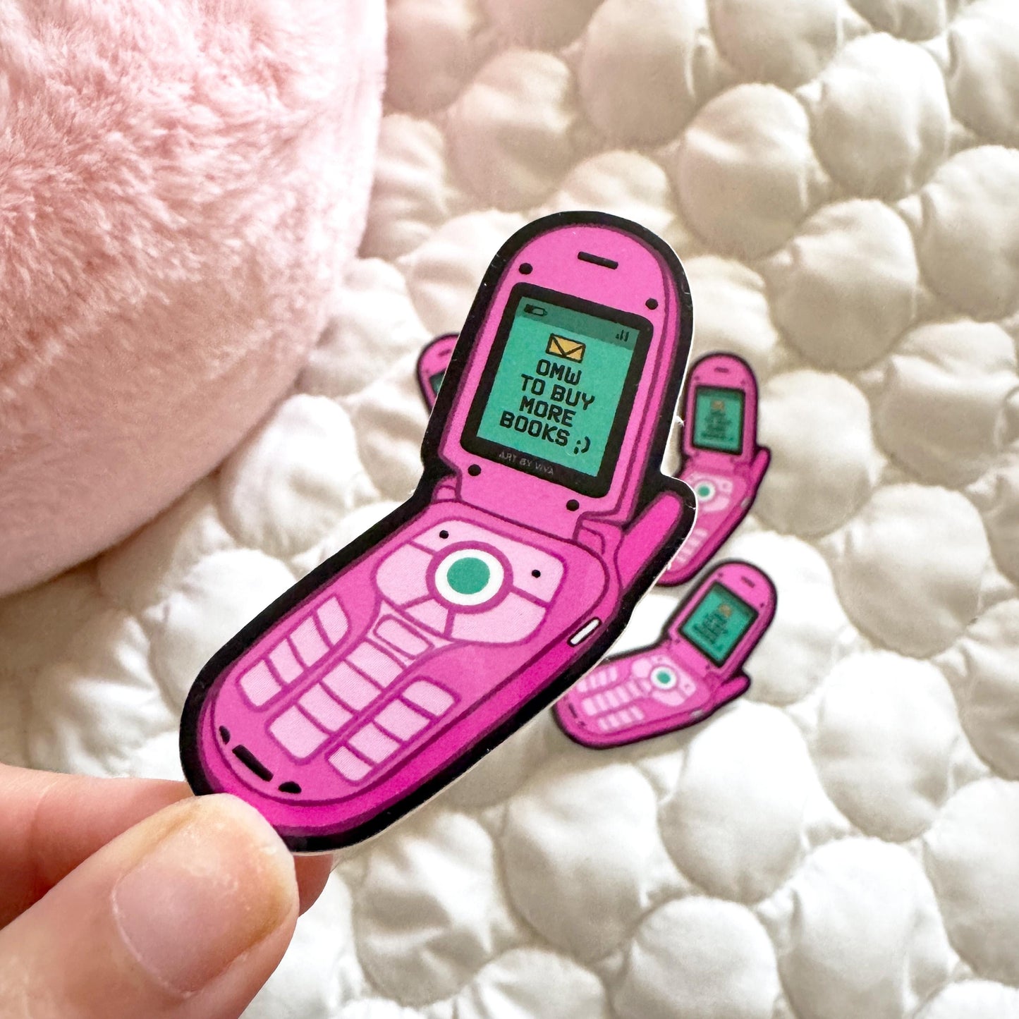 OMW To Buy Books Flip Phone Bookish Sticker