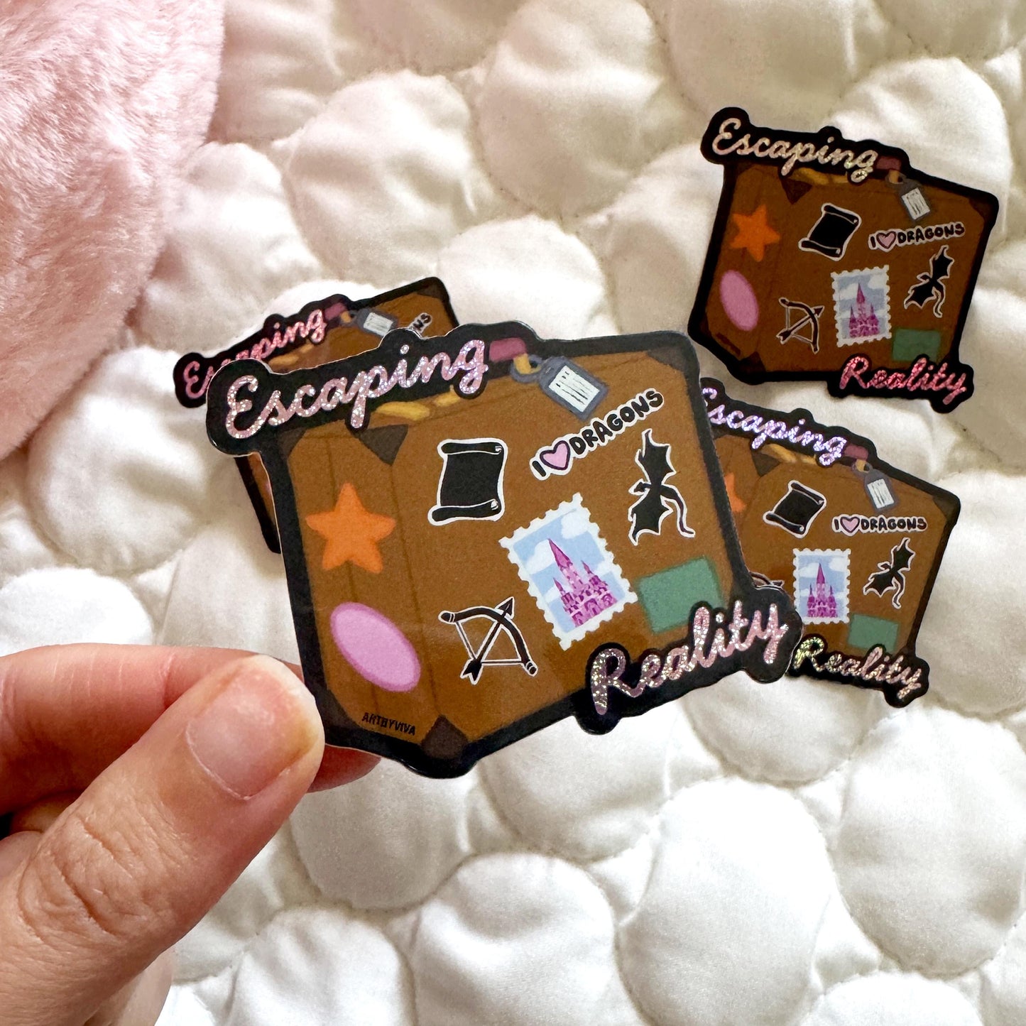 Escaping Reality Fantasy Reader Bookish Sticker