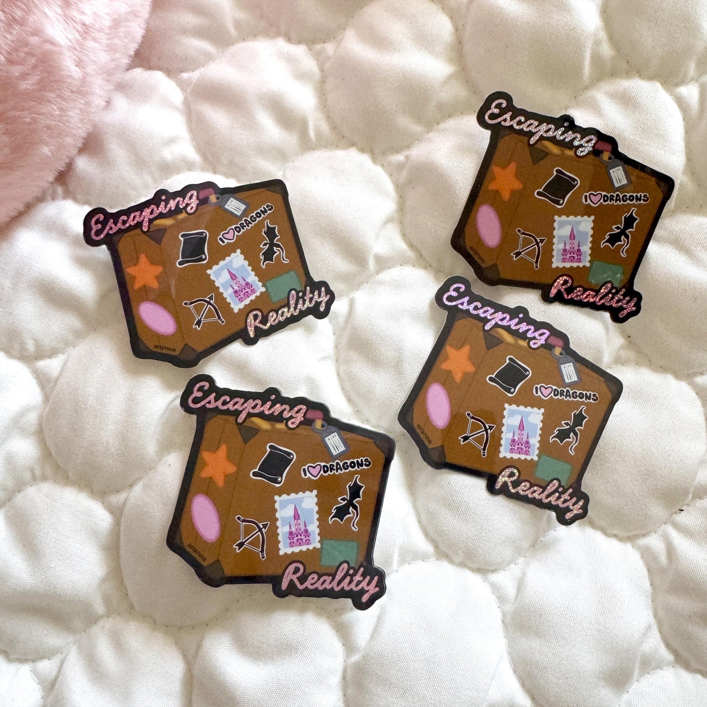 Escaping Reality Fantasy Reader Bookish Sticker