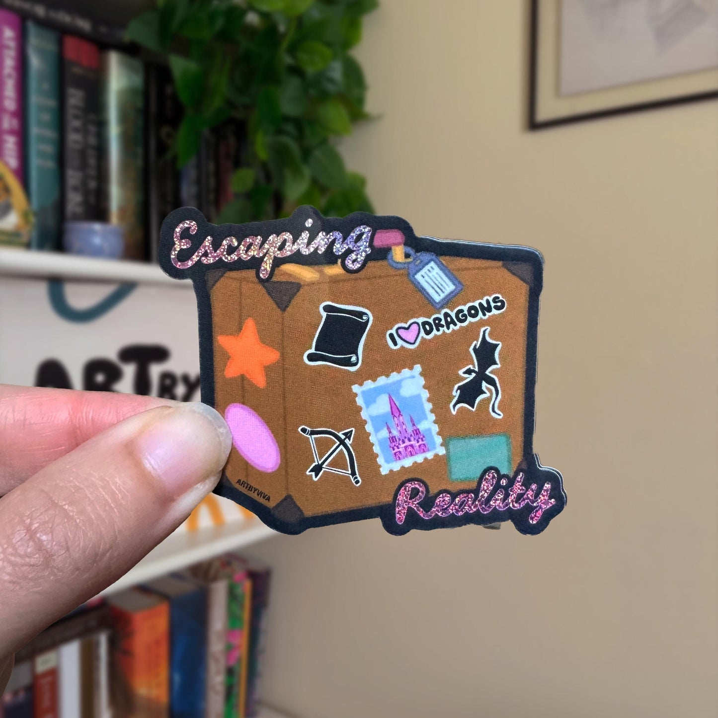 Escaping Reality Fantasy Reader Bookish Sticker