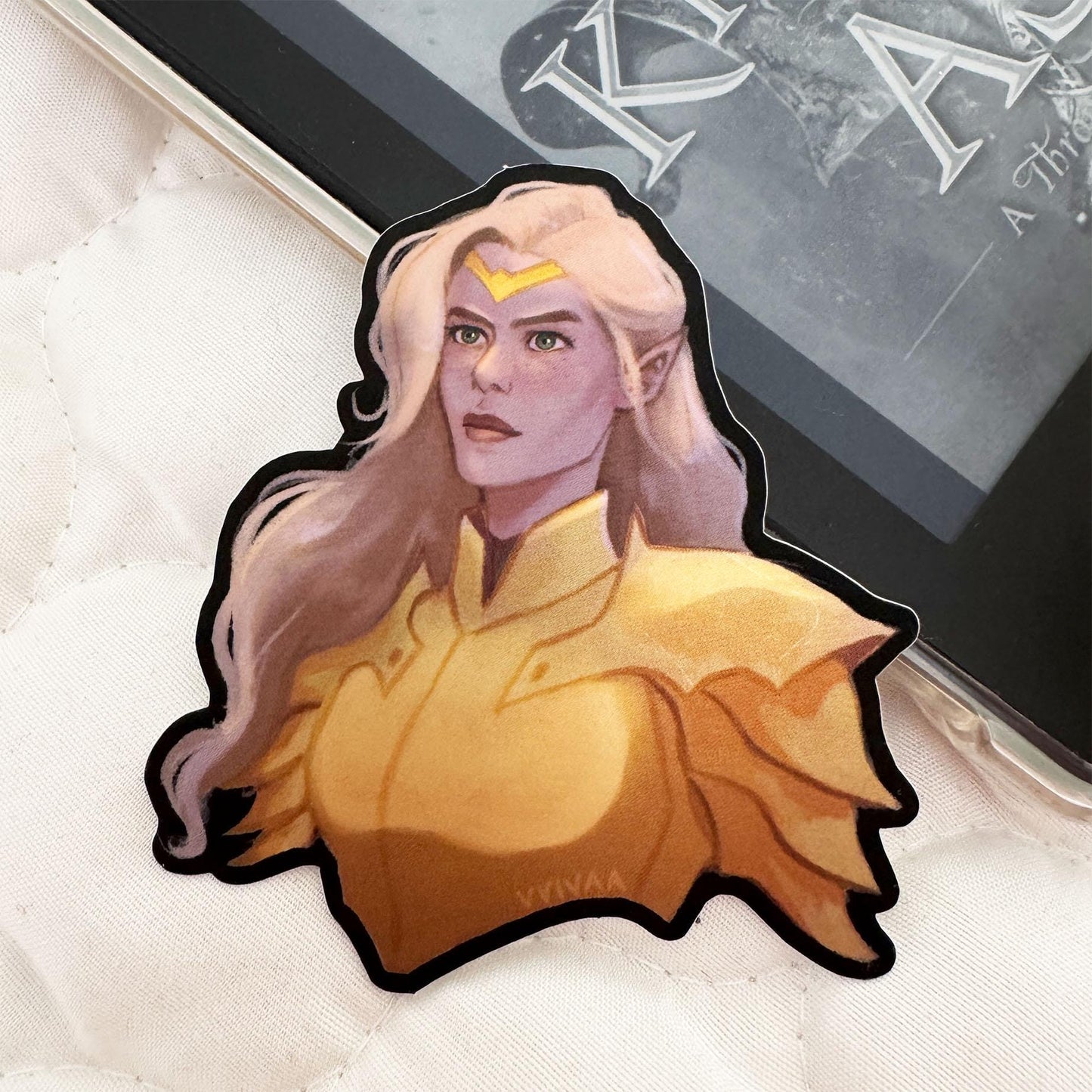 Aelin Galathynius Officially Licensed Throne of Glass Matte Mirror Sticker