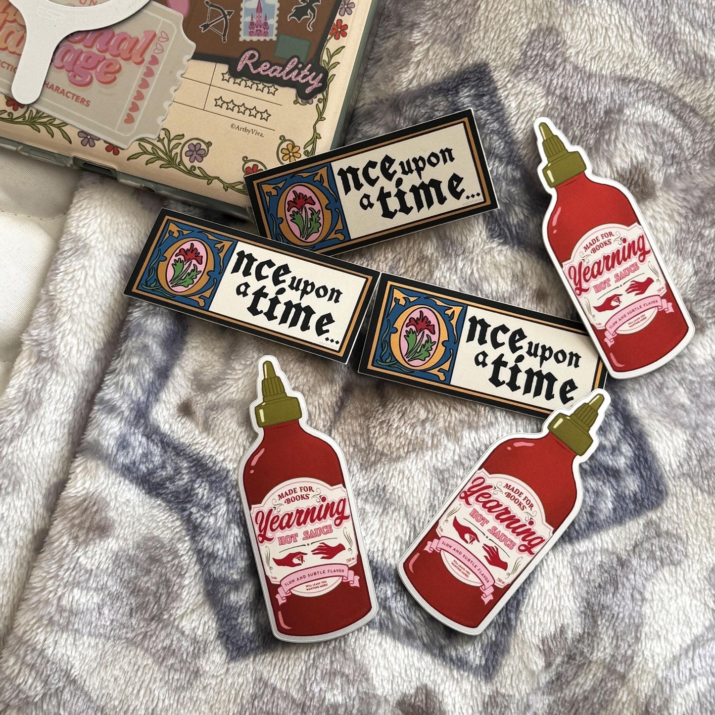 Yearning Spicy Hot Sauce Bookish Sticker, Funny Kindle Sticker for Romance Readers, Kindle Sticker, Cute Book Lover Sticker