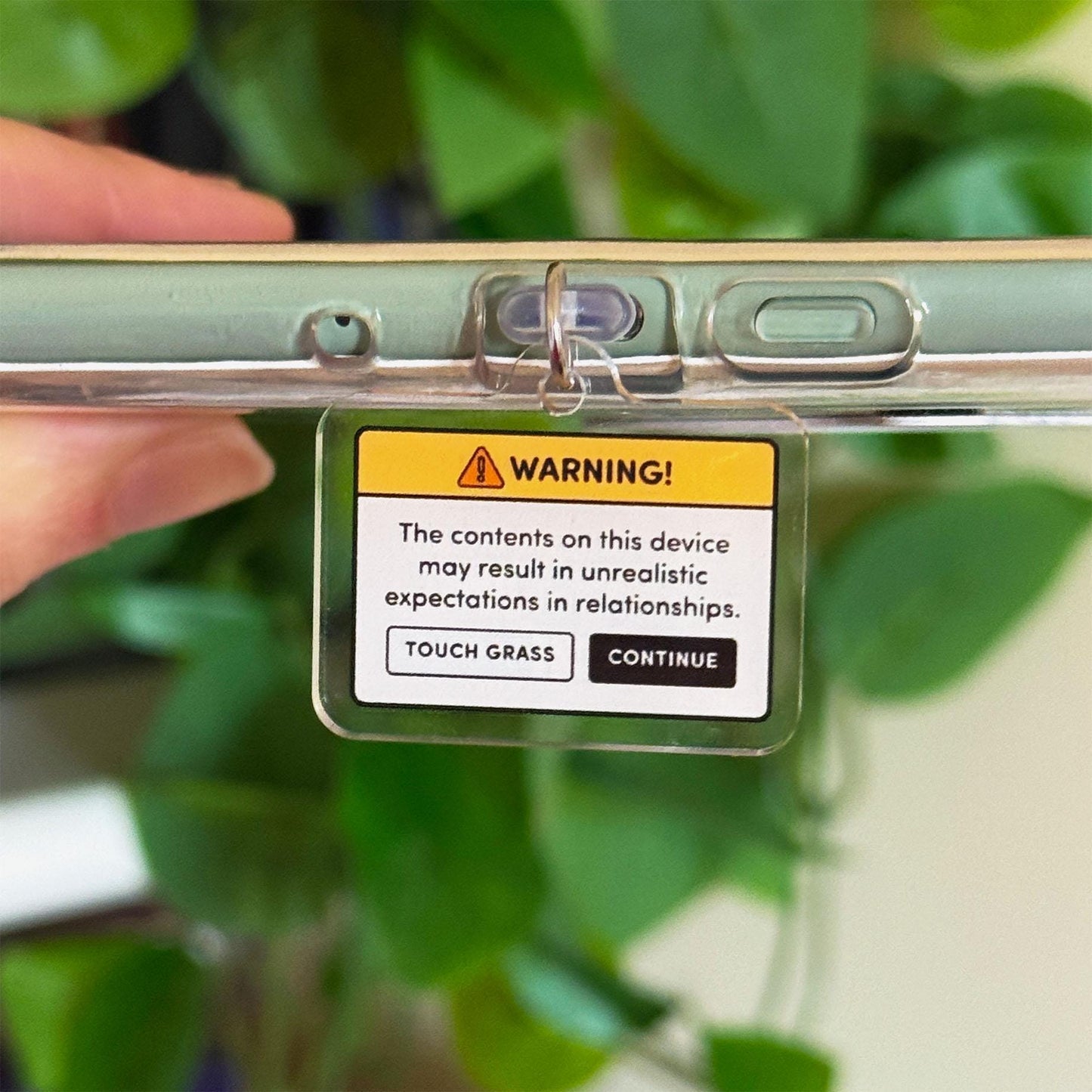Warning: Unrealistic Expectations on this Device Kindle Charm, Kobo Charm & USB-C Plug for Book Lovers, Kindle Accessory