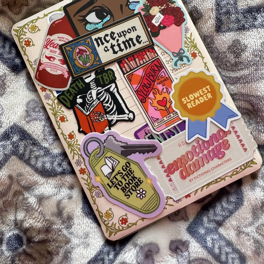 Let's Go to the Bookstore Keychain Bookish Kindle Sticker