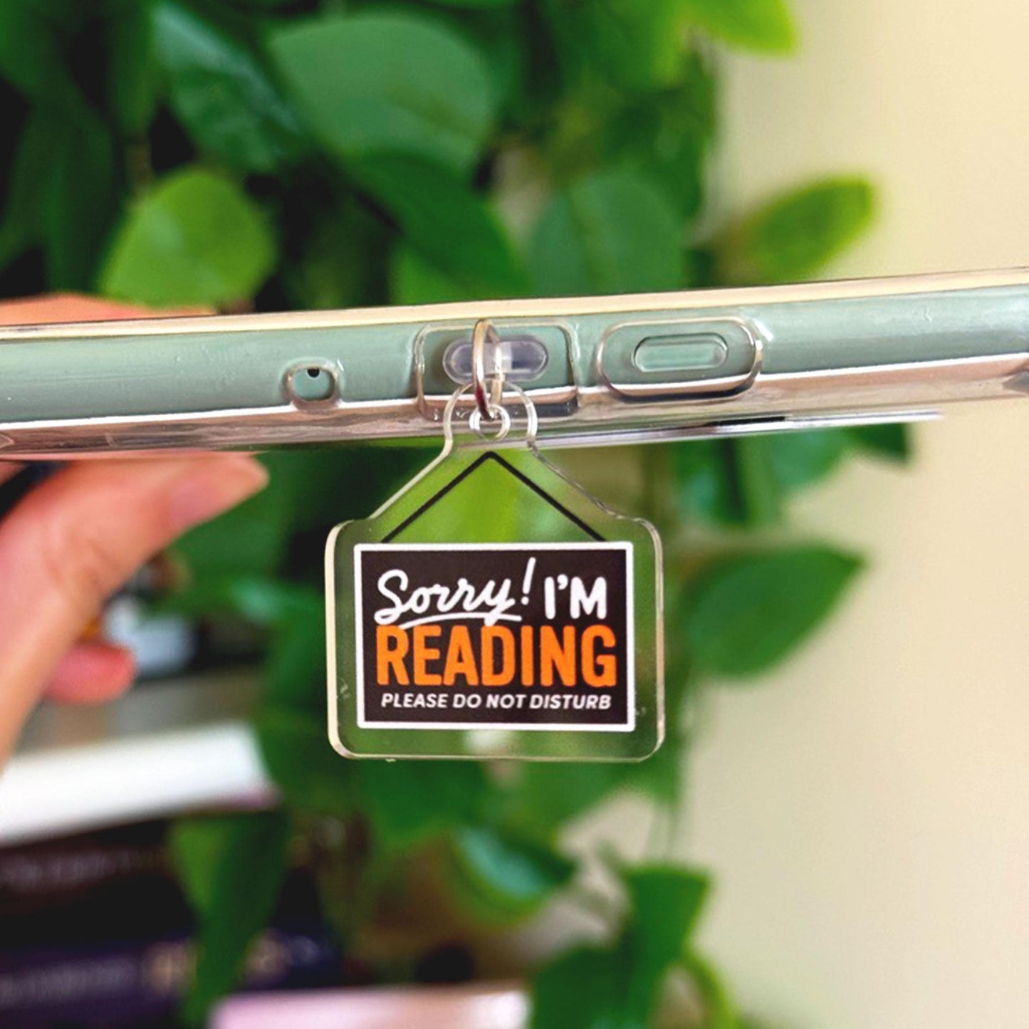 Sorry! I'm Reading - Do Not Disturb Sign Kindle Charm, Kobo Charm & USB-C Dust Plug for Book Lovers, Bookish Accessory