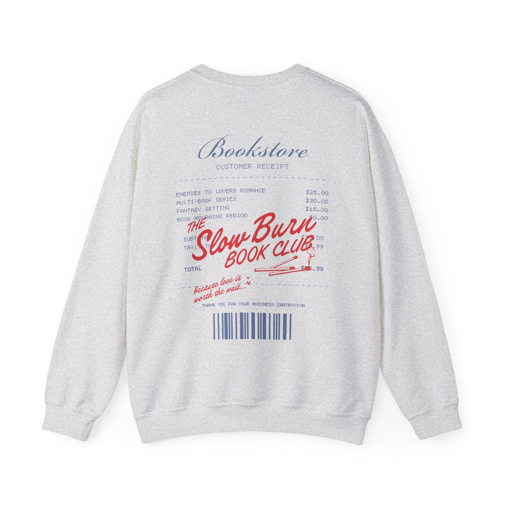 Slow Burn Book Club Sweatshirt Love Is Worth The Wait  Book Lovers Romance Readers Cozy Crewneck Book Club Gift