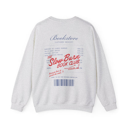 Slow Burn Book Club Sweatshirt Love Is Worth The Wait  Book Lovers Romance Readers Cozy Crewneck Book Club Gift