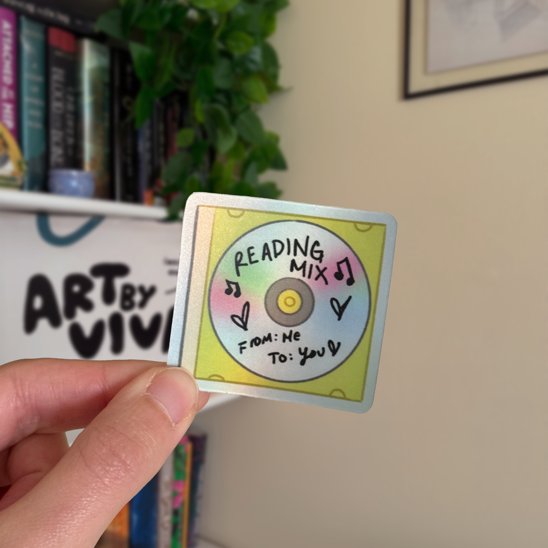 Reading Mix CD Nostalgic Bookish Kindle Sticker