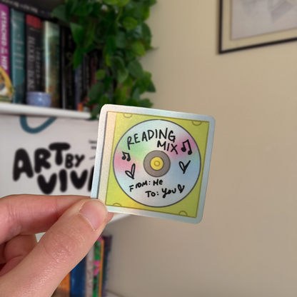 Reading Mix CD Nostalgic Bookish Kindle Sticker