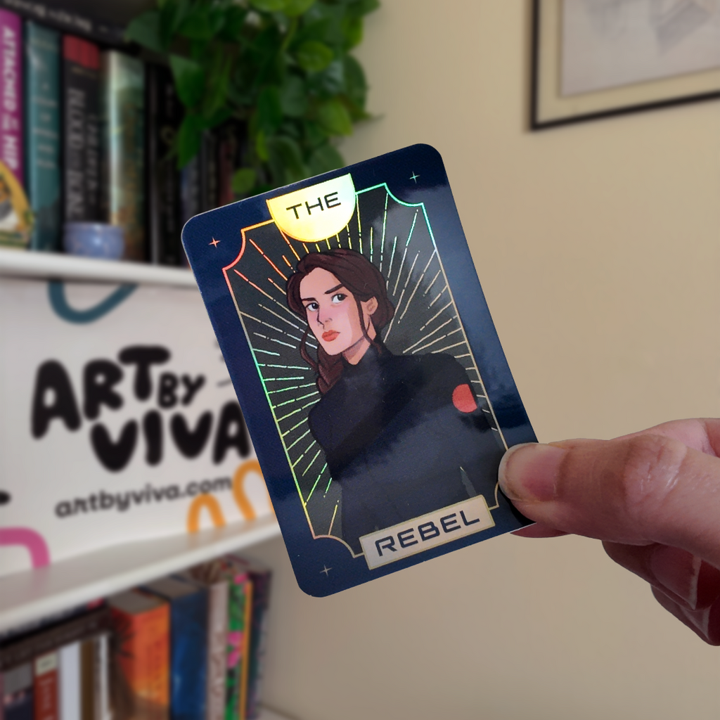 The Rebel YA Dystopian Tarot Card - Bookish Sticker Book Lover Gift