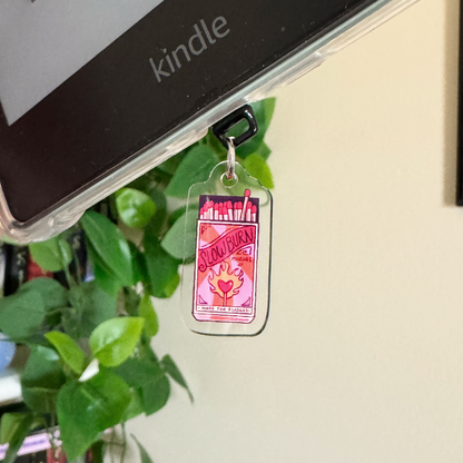 Slow Burn Kindle Charm, Kobo Charm & USB-C Plug for Book Lovers, Kindle Accessory