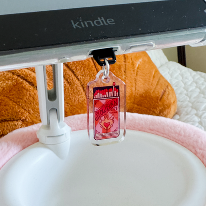 Slow Burn Kindle Charm, Kobo Charm & USB-C Plug for Book Lovers, Kindle Accessory