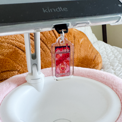 Slow Burn Kindle Charm, Kobo Charm & USB-C Plug for Book Lovers, Kindle Accessory