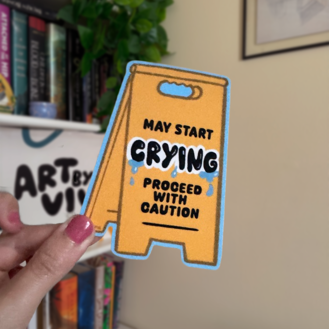 May Start Crying Soft Matte Die-Cut Bookmark