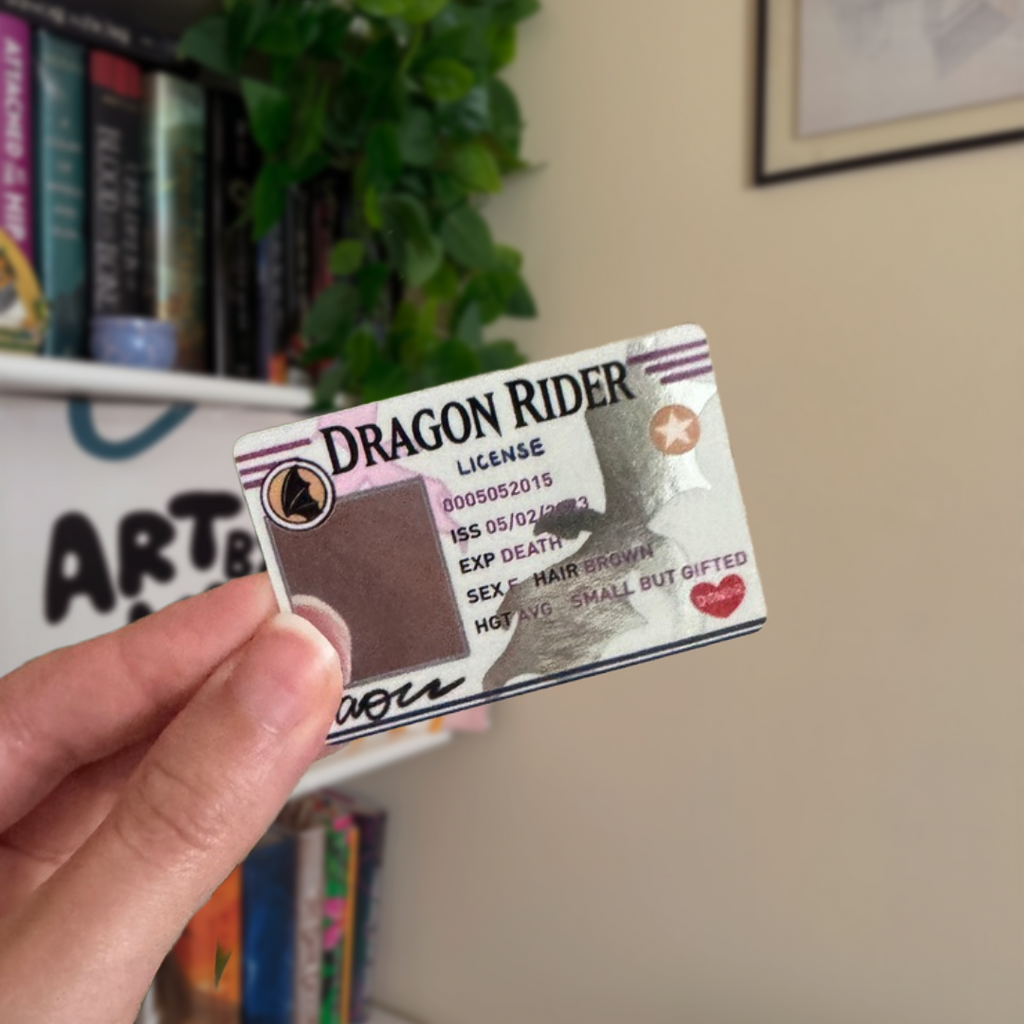 Dragon Rider License Romantasy Bookish Sticker - Gift for Book Lovers