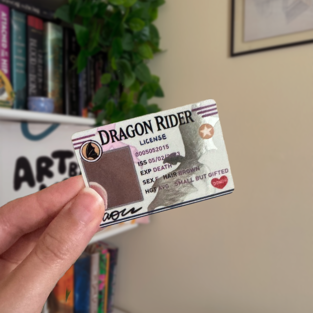 Dragon Rider License Romantasy Bookish Sticker - Gift for Book Lovers