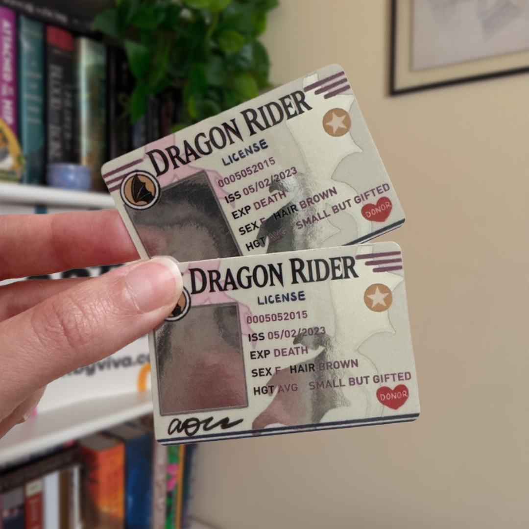 Dragon Rider License Romantasy Bookish Sticker - Gift for Book Lovers