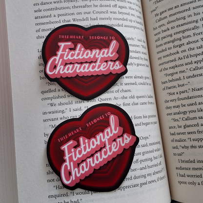 This Heart Belongs to Fictional Characters Sticker Bookish Kindle Sticker