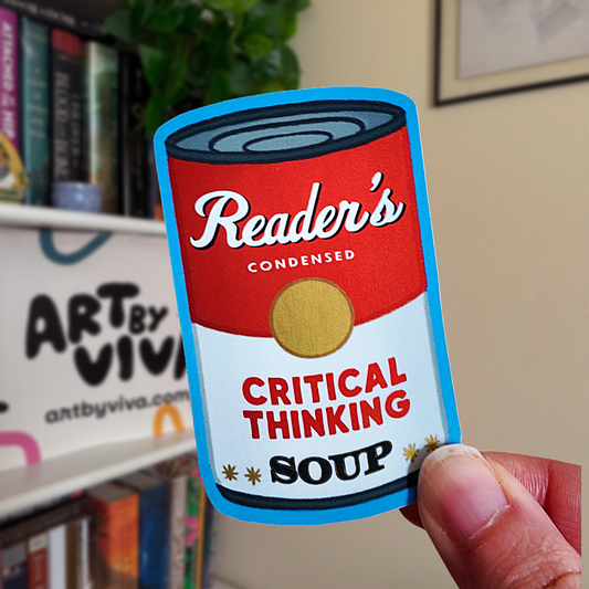 Reader's Critical Thinking Soup Bookish Kindle Sticker