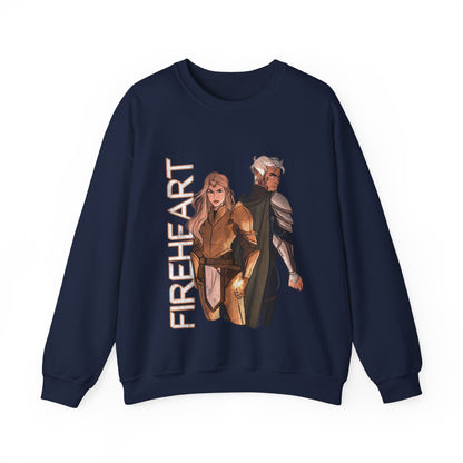 Throne of Glass Crewneck - Aelin and Rowan | Fireheart | Sarah J Maas Officially Licensed Sweatshirt | Bookish Merch | ACOTAR Merch