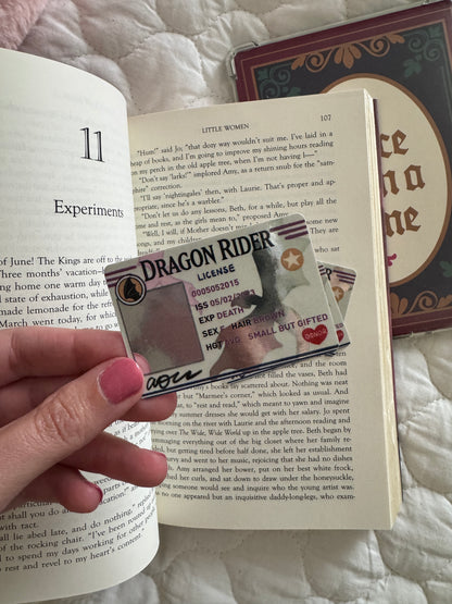 Dragon Rider License Romantasy Bookish Sticker - Gift for Book Lovers