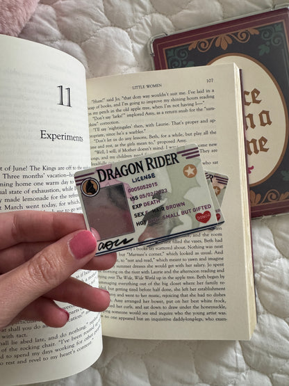 Dragon Rider License Romantasy Bookish Sticker - Gift for Book Lovers