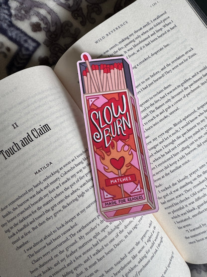 Slow Burn Matches Soft Matte Die-Cut Bookmark