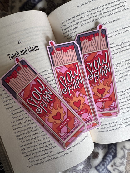 Slow Burn Matches Soft Matte Die-Cut Bookmark