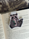 Reading Raccoon Magnetic Bookmark