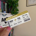 Reality to Fiction Bookish Boarding Pass Matte Sticker