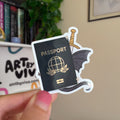 Bookish Passport Glossy Kindle Book Sticker