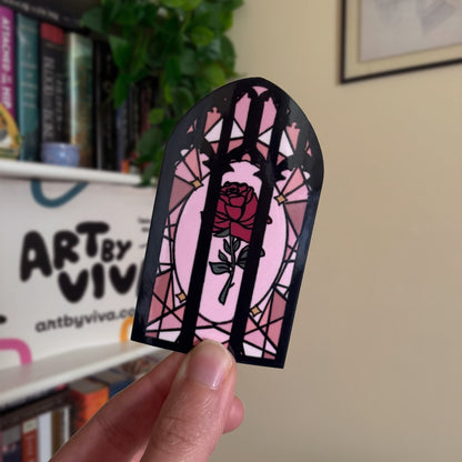 Stained Glass Gothic Dark Romance Bookish Kindle Sticker
