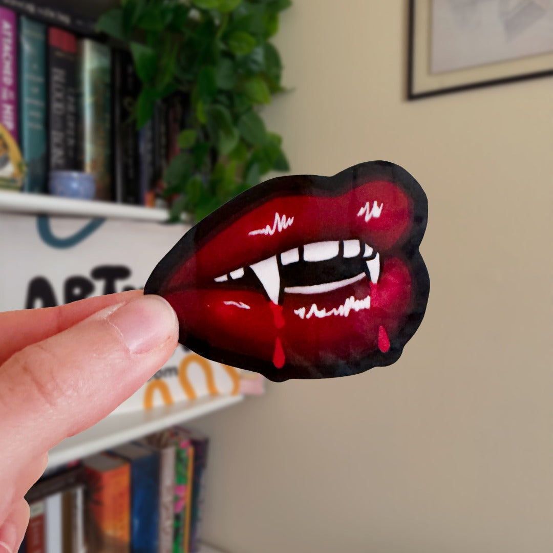 Vampire Lips Dark Romance Bookish Kindle Sticker