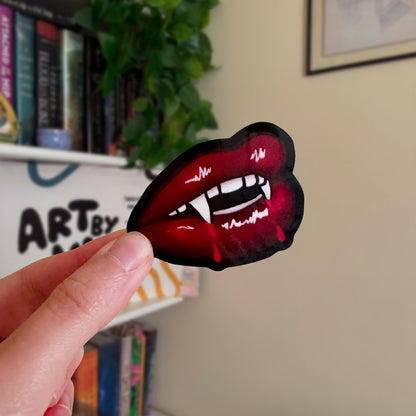 Vampire Lips Dark Romance Bookish Kindle Sticker