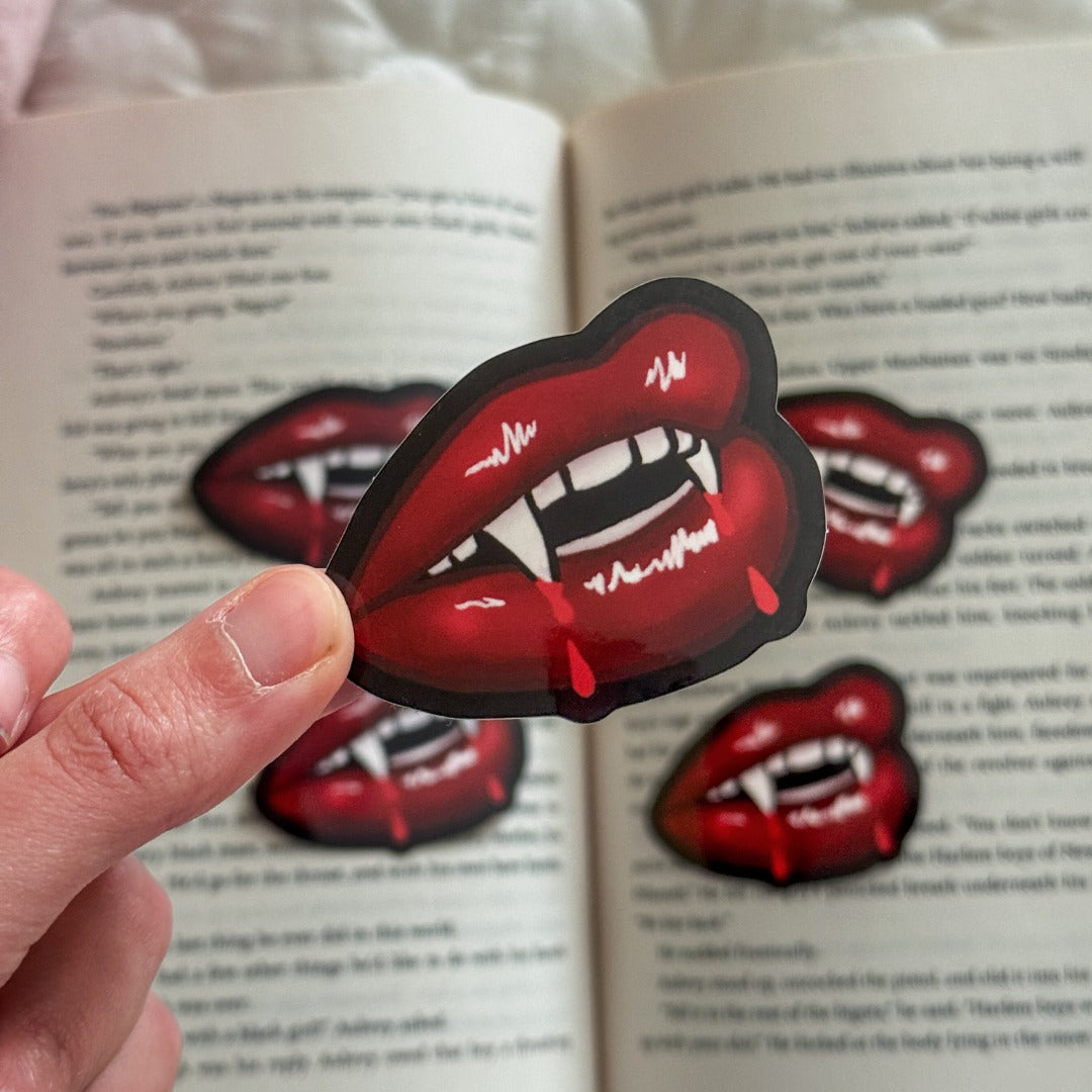 Vampire Lips Dark Romance Bookish Kindle Sticker