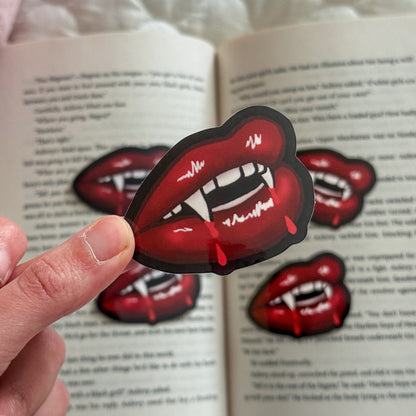Vampire Lips Dark Romance Bookish Kindle Sticker