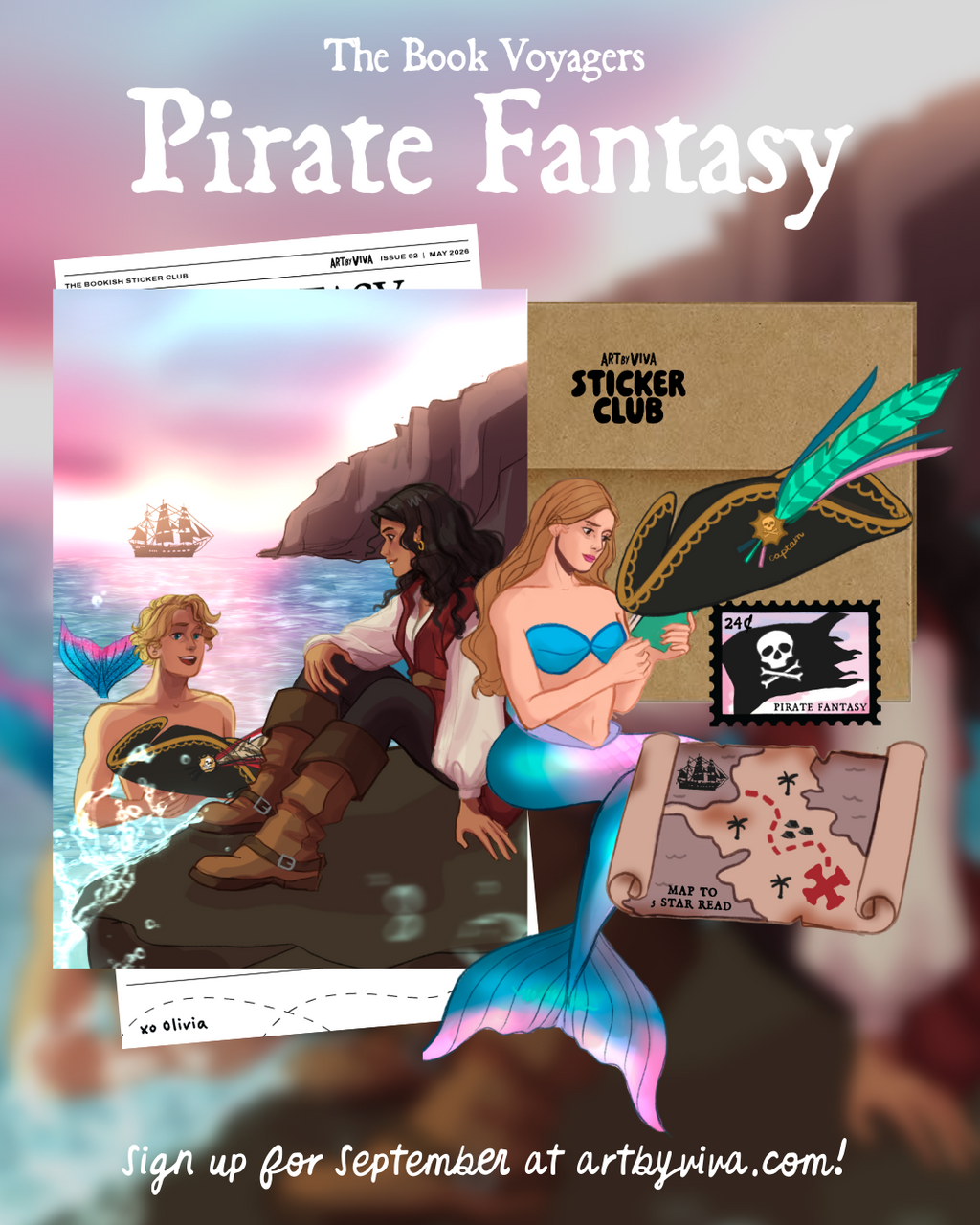 The Book Voyagers Mail Club - Pirate Fantasy (August/September)