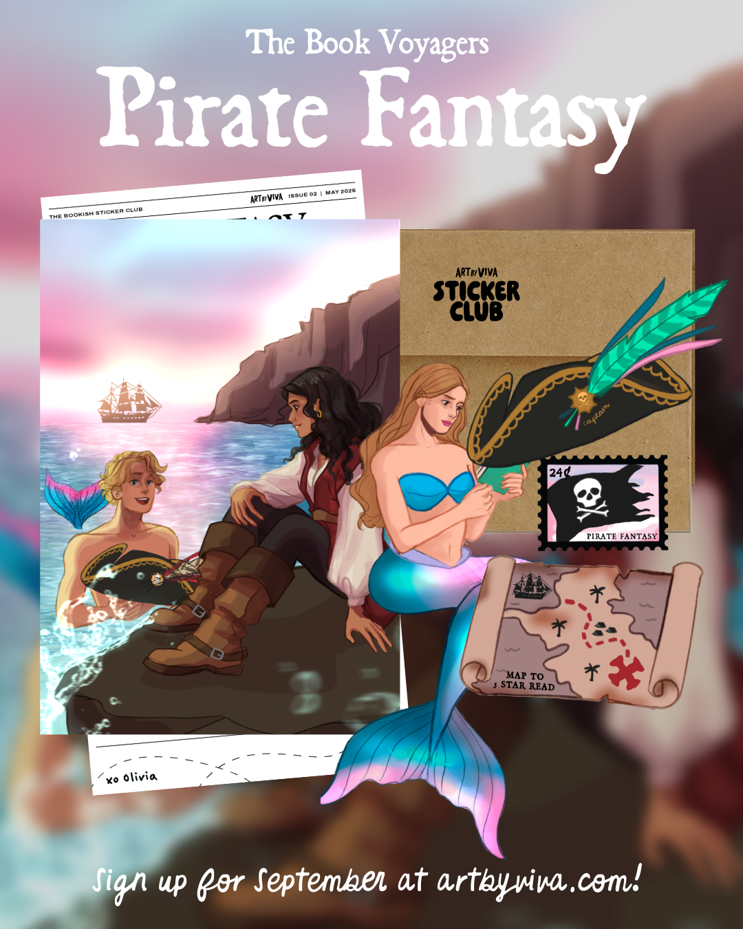 The Book Voyagers Mail Club - Pirate Fantasy (August/September)